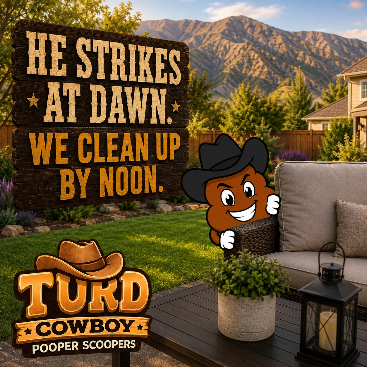 He strikes at dawn. We clean up by noon.
