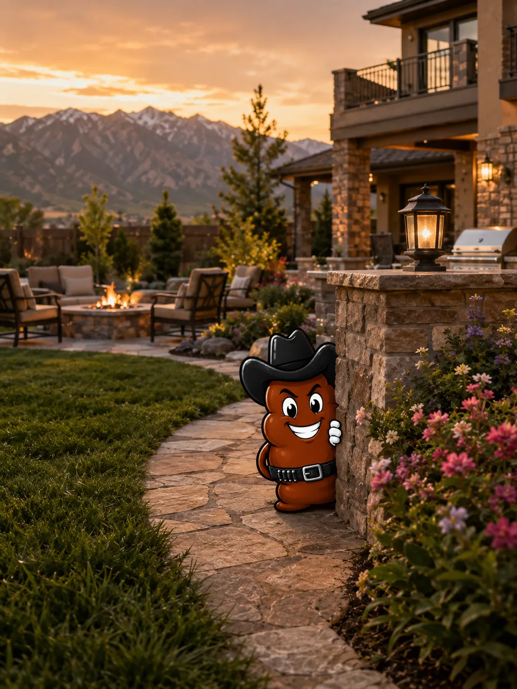 Billy the Turd lurking by the firepit