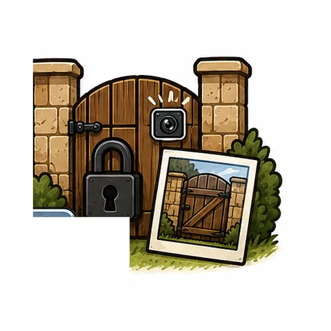 Latched gate with confirmation check