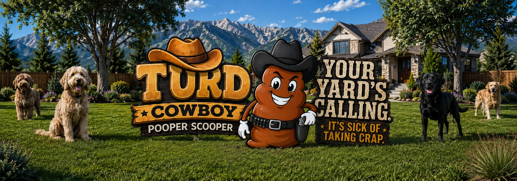 Turd Cowboy — your yard's calling. It's sick of taking crap.