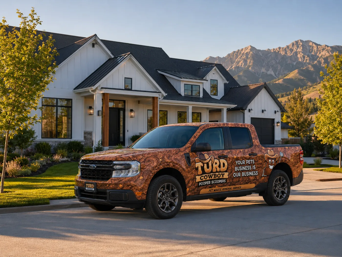 Turd Cowboy truck on the route