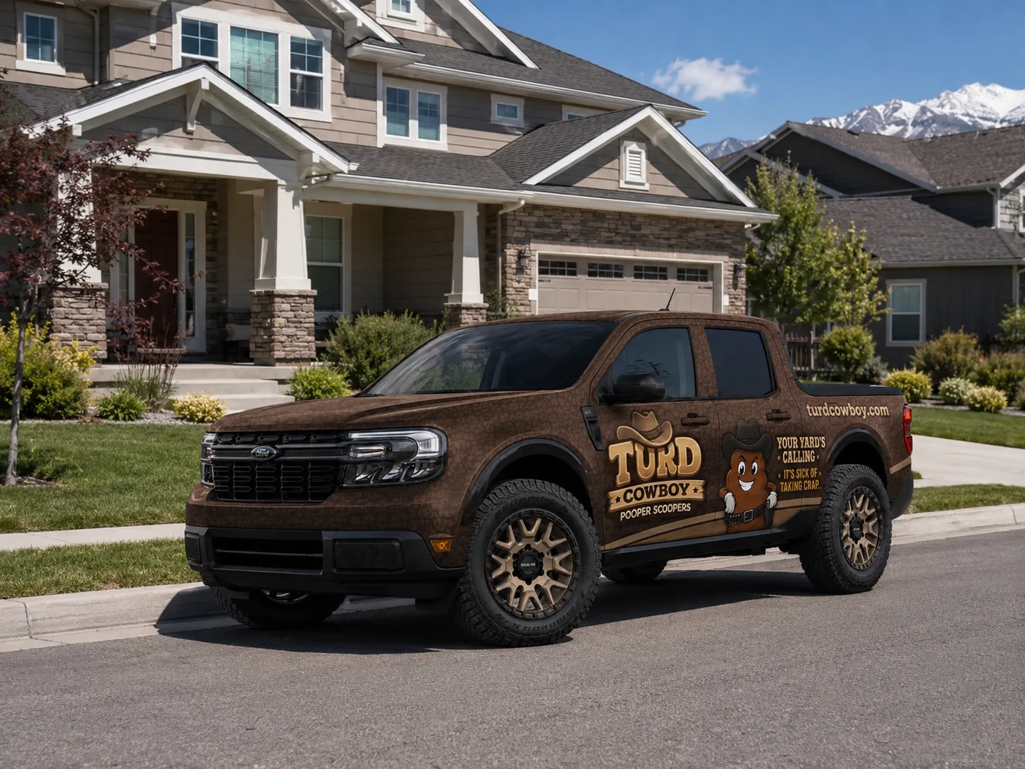 Turd Cowboy truck on the route